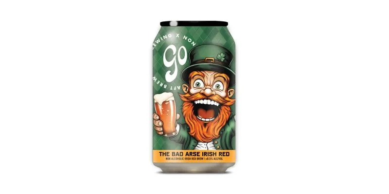 Go Brewing Bad Arse Irish Red Alcohol-Free Brown Ale 50 Calories